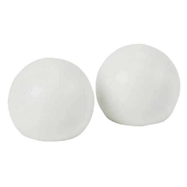 Embout tringle &agrave; rideau &Oslash;16 mm m&eacute;tal forme boule blanc mat x2