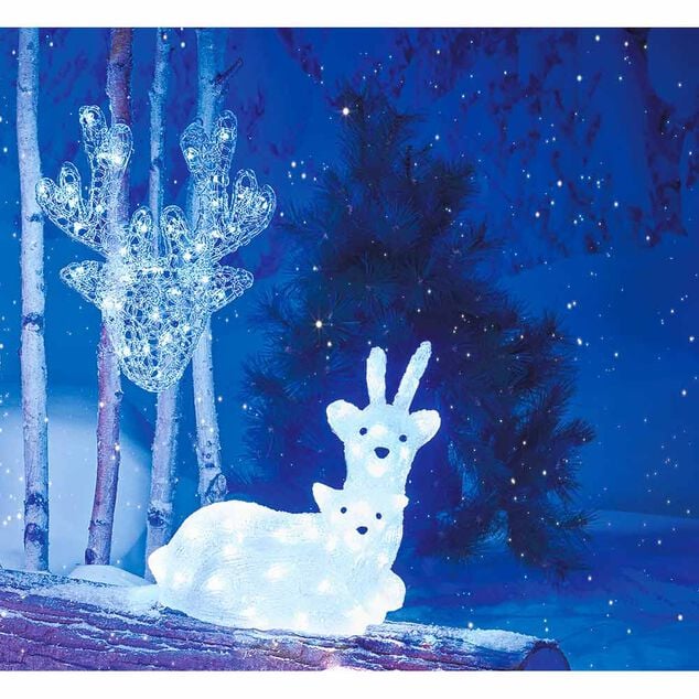 D&eacute;co de No&euml;l renne 2D ext&eacute;rieur 35 LED