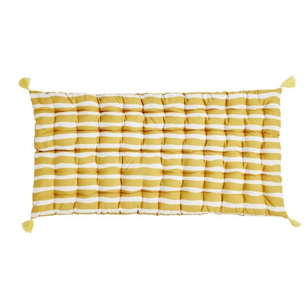 Matelas de sol Baya rayures bayad&egrave;res jaunes et blanches 60x120cm