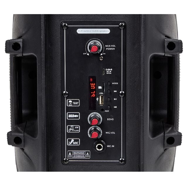 Enceinte nomade avec effet de lumi&egrave;re et micro