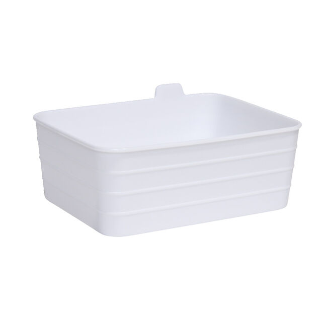 Panière de rangement plastique 16,5x12,5xH7,5cm (3 modèles)