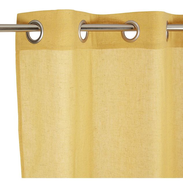 Rideau polyester et lin 140x240cm ocre