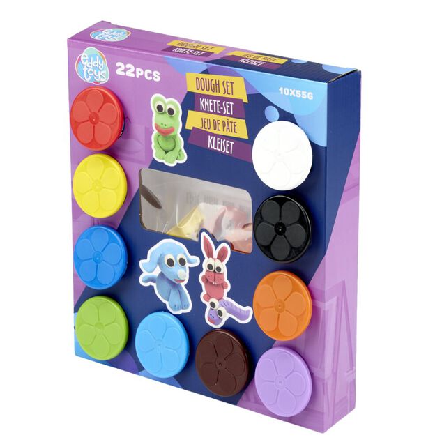 P&acirc;te &agrave; modeler x10 pots 55g et 12  moules plastique