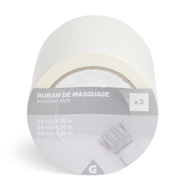 Lot de 3 rubans de masquage 25/36/50mm 30m