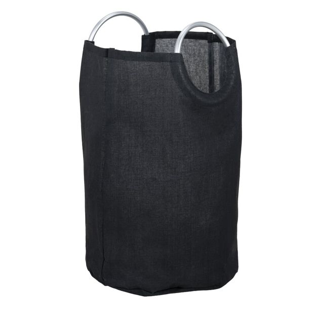 Pani&egrave;re &agrave; linge 60L polyester et poign&eacute;e aluminium &Oslash;38xH55cm (2 mod&egrave;les)
