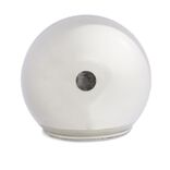 Boule d&eacute;co LED verre et m&eacute;tal gris argent &Oslash;12cm