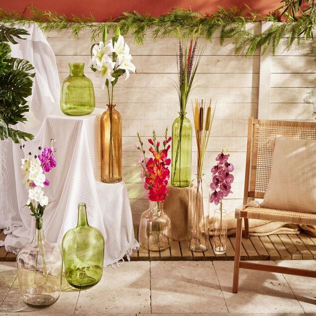 Dame jeanne en verre transparent &Oslash;25xH40cm