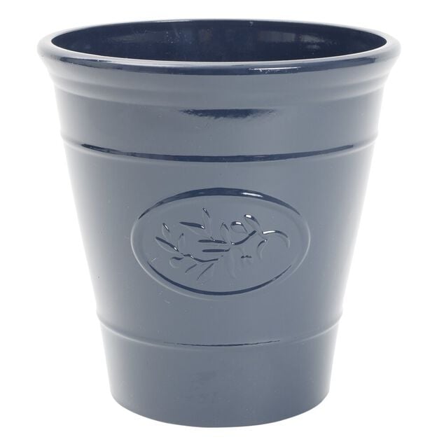 Cache pot provence plastique gris fonc&eacute; &Oslash;17xH17cm