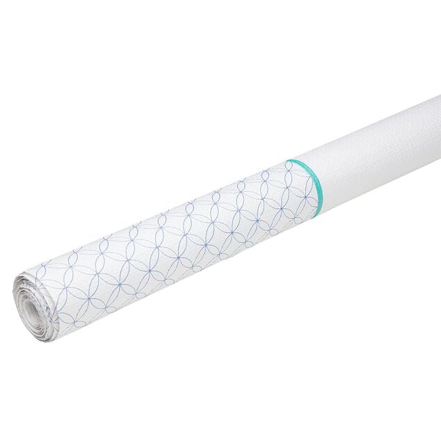 Nappe en papier blanche motif rosace bleu