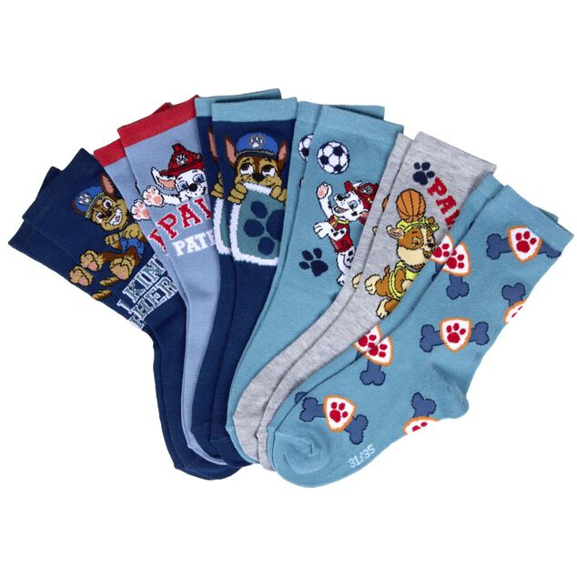 Chaussettes enfant x6 tige haute 23/35 (4 mod&egrave;les)