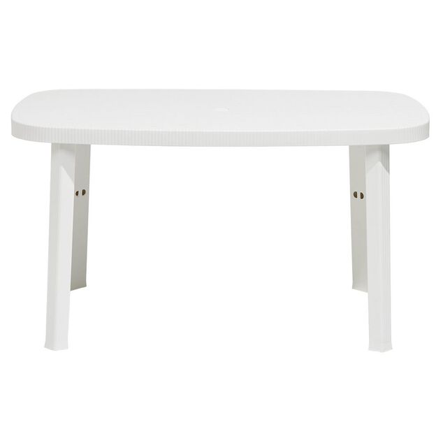 Table de jardin rectangulaire 6 personnes Viva blanche 137x85xH72cm