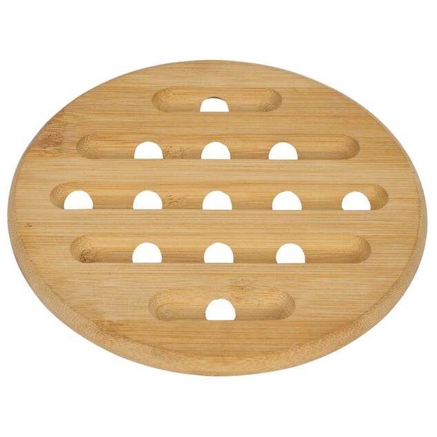 Dessous de plat en bambou ajour&eacute; &Oslash;20cm