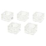 Photophore en verre transparent x5