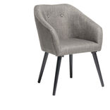 Fauteuil Joseph gris chin&eacute; L60xP57xH79cm