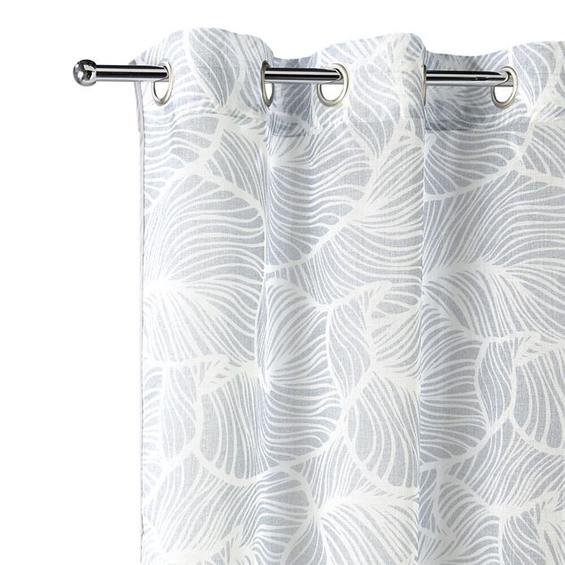 Voilage motif imprimé 140x240cm avec anneaux (2 modèles)