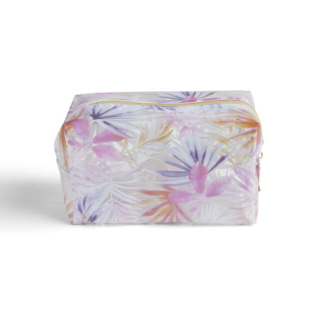 Trousse cosm&eacute;tique transparente &agrave; motifs - 3 mod&egrave;les