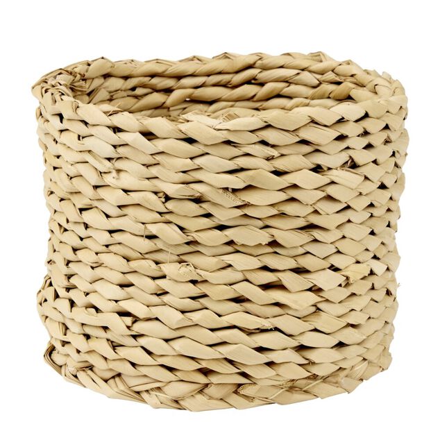 Pani&egrave;re en osier tress&eacute; naturel &Oslash;19xH14cm