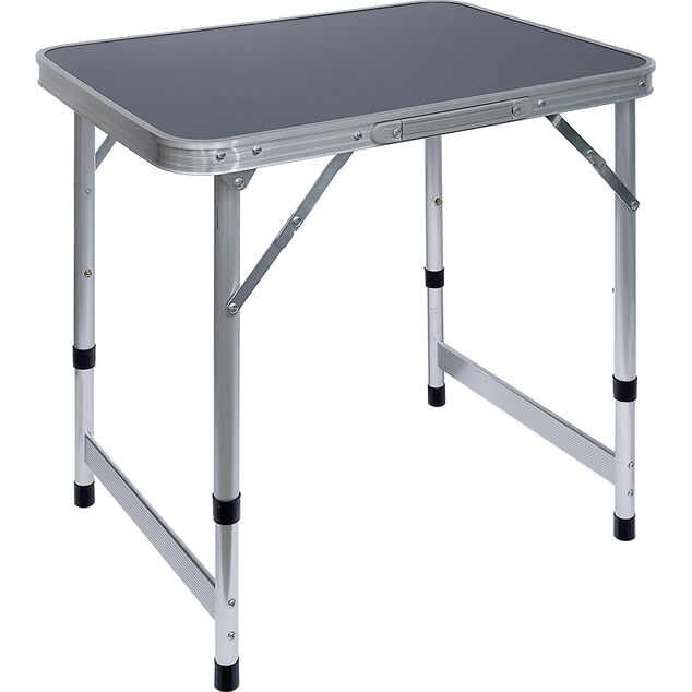 Table r&eacute;glable pieds t&eacute;lescopiques 60x45x60cm gris