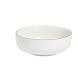 Coupelle Oslo fa&iuml;ence blanche avec bord dor&eacute; &Oslash;20cm