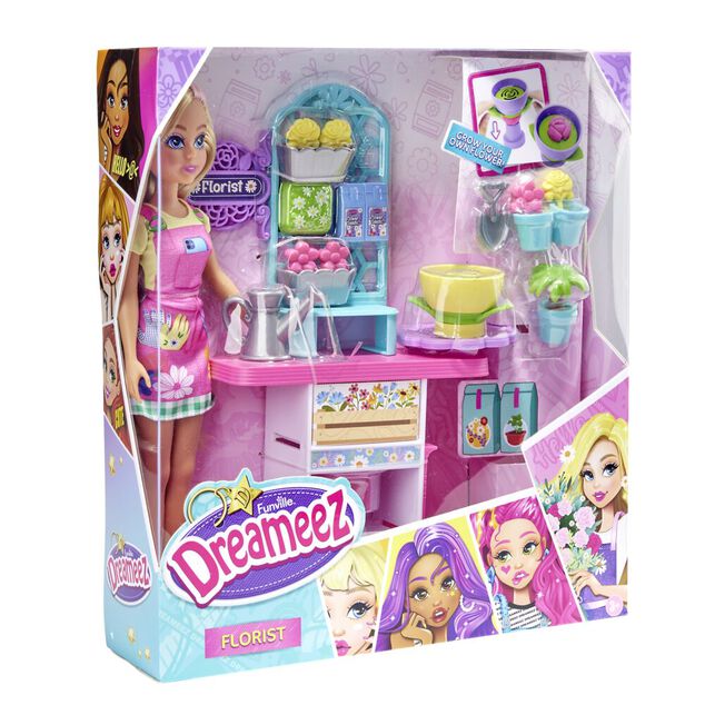 Poup&eacute;e mannequin avec accessoires m&eacute;tier (2 mod&egrave;les fleuriste ou caf&eacute;taria)