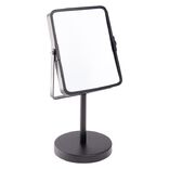 Miroir rectangulaire métal noir à poser H29cm