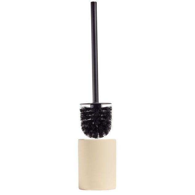 Brosse WC socle rond gr&egrave;s nude &Oslash;9,2xH36cm