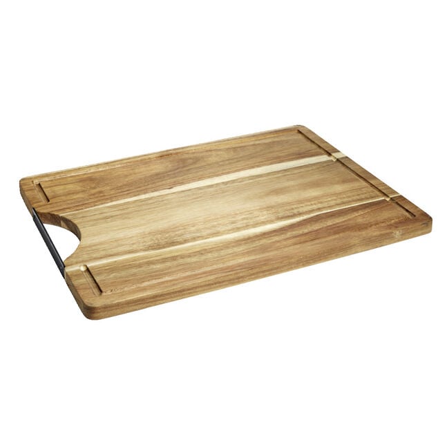 Planche &agrave; d&eacute;couper en bois d'acacia 40x30x1,5cm