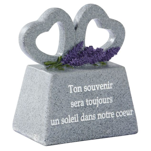 Plaque Souvenir avec Coeurs blanc