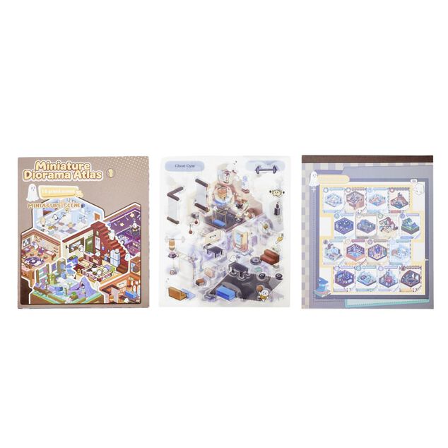 Livre stickers 3D paysage miniature 16 pages 13x15cm (4 mod&egrave;les)