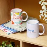 Mug c&eacute;ramique merci pour cette ann&eacute;e 300ml (2 mod&egrave;les)