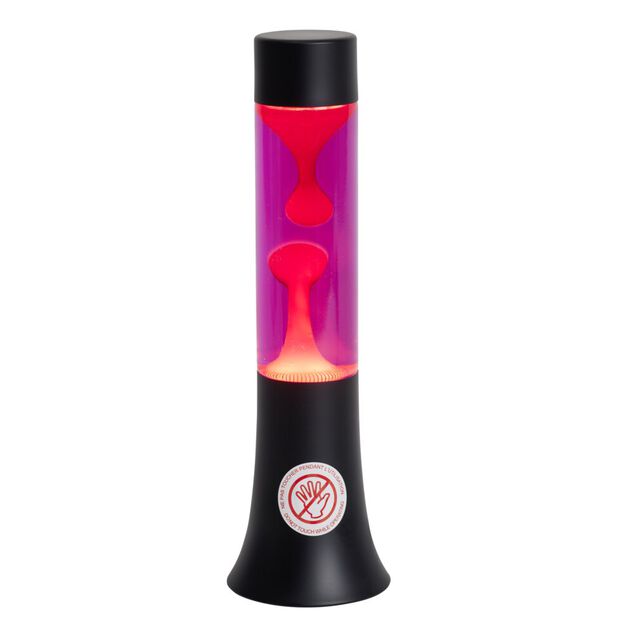 Lampe lave multicolore verre et m&eacute;tal &Oslash;9xH30,5cm (2 mod&egrave;les)