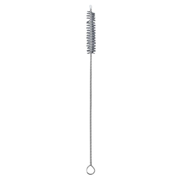 Paille en verre x4 r&eacute;utilisable d&eacute;cor torsad&eacute; avec brosse goupillon L20cm