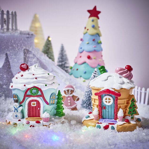 Maison cupcake lumineuse - 2 modèles