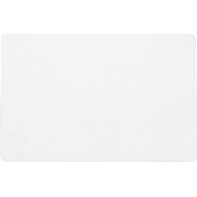 Set de table rectangulaire plastique effet tissu blanc