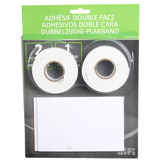 Adh&eacute;sif double face x2 et planche &agrave; d&eacute;couper
