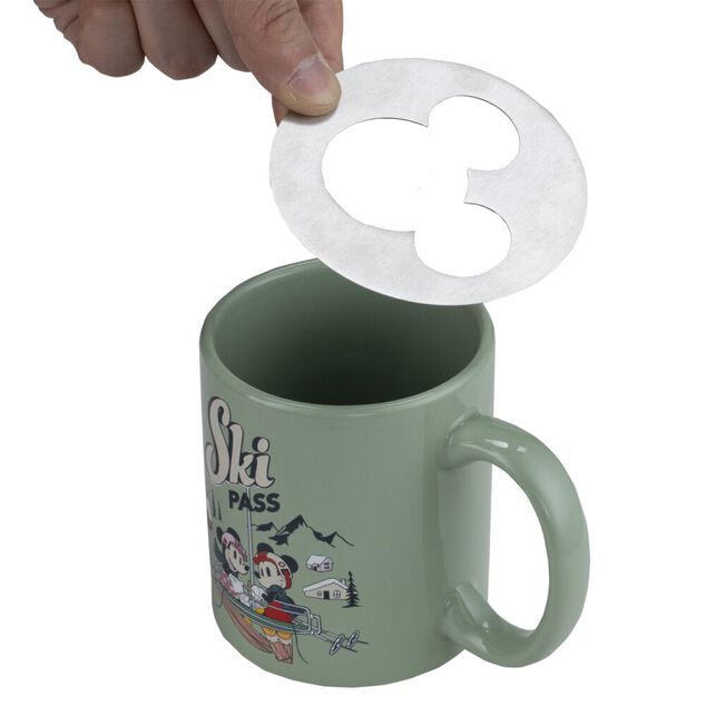 Mug Disney Mickey Ski Pass avec pochoir Barista 33cl