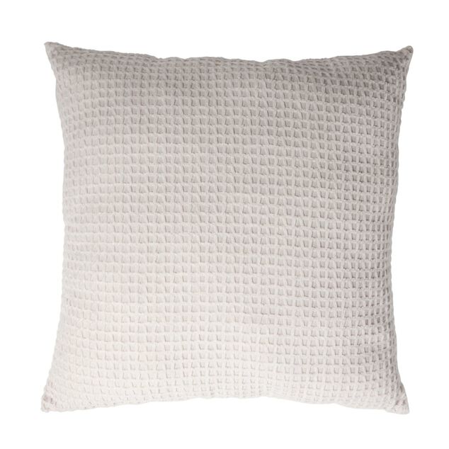 Coussin carr&eacute; quadrillage chenille 45x45cm (3 mod&egrave;les)