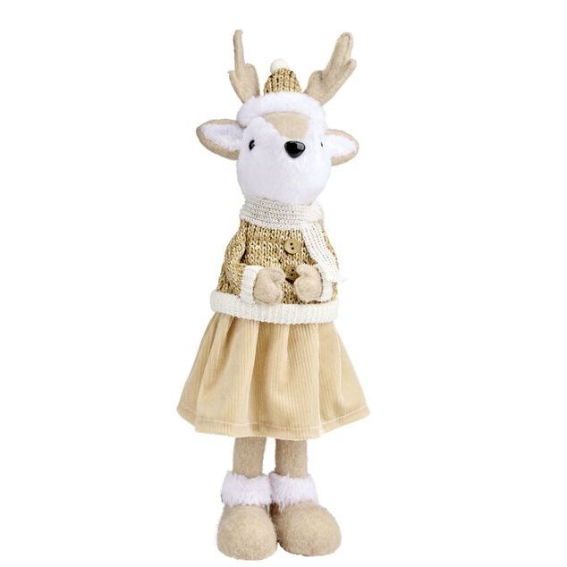 Personnage de No&euml;l nature &agrave; poser H37cm (2 mod&egrave;les)