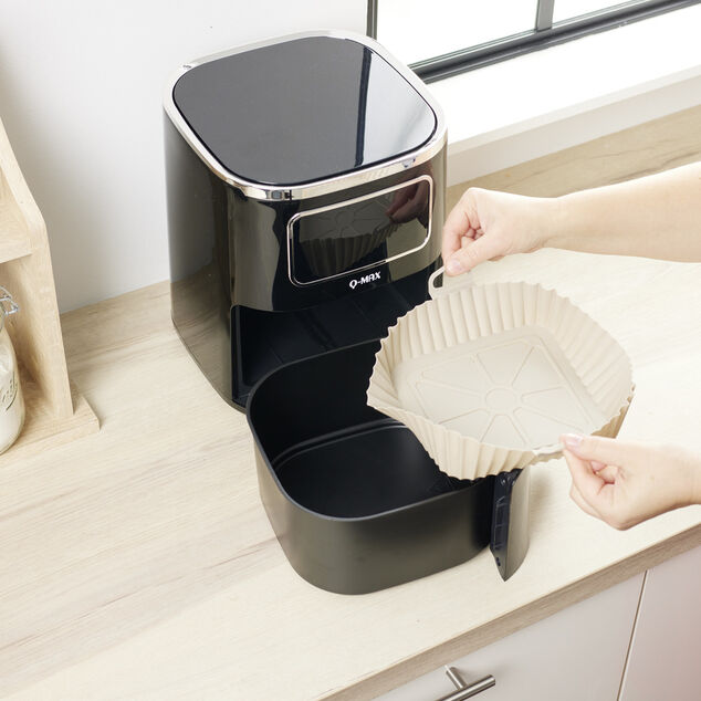 Moule en silicone noir pour friteuse sans huile et à air 20x20xH6,5cm