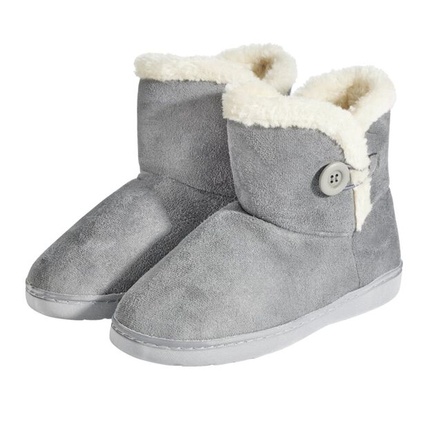 Chaussons bottes fourrées femme grises - pointure 36 à 41