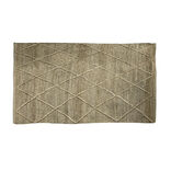 Tapis rectangulaire coton tuft&eacute; marron 120x170 cm