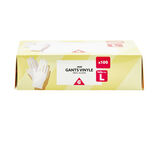 Gants en vinyle blanc x100 Taille L