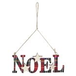 Mot Noël à suspendre en bois décoration vintage