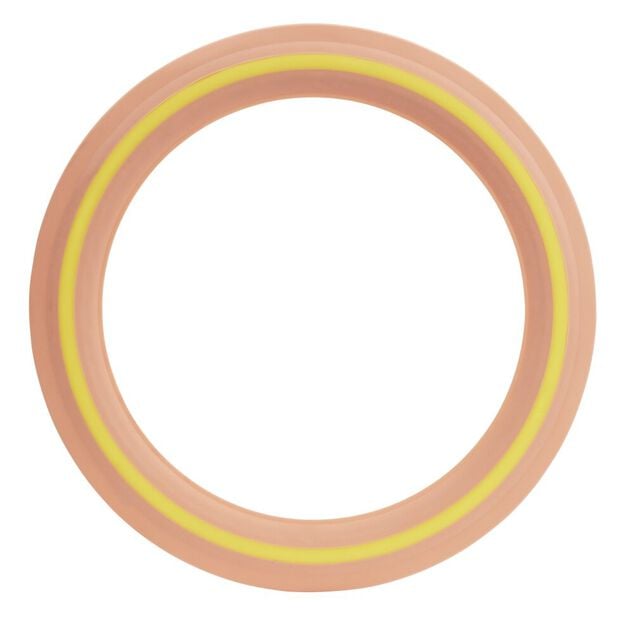 Frisbee disque volant en caoutchouc et plastique rouge corail &Oslash;28,5cm