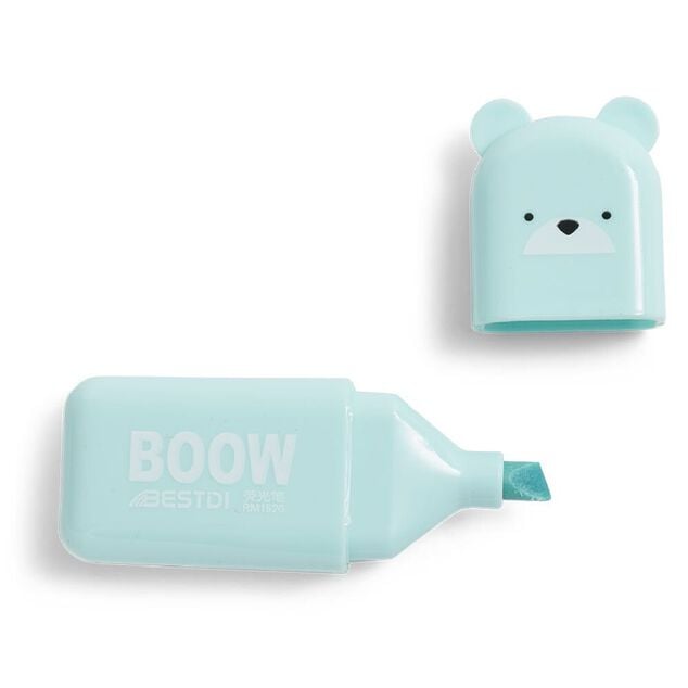 Mini surligneur pastel forme ourson x6