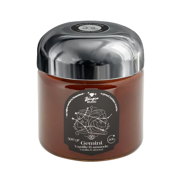 Bougie bijoux bracelet astrologie argent&eacute; verre parfum&eacute;e &Oslash;8xH10,5cm (12 mod&egrave;les)