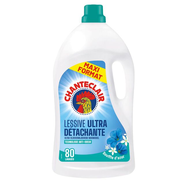 Lessive liquide Chanteclair 80 lavages Souffle d'Azur 3,6L