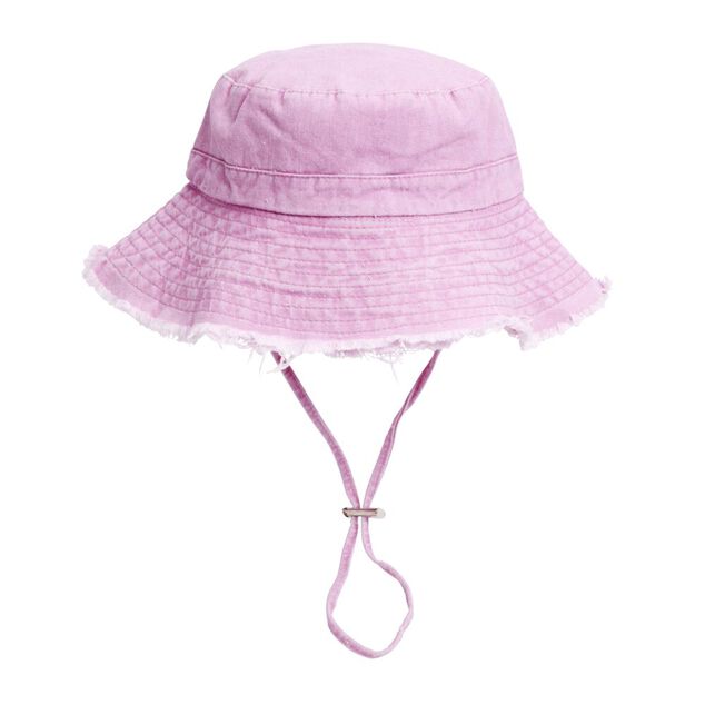 Bob unisexe en coton uni avec cordon ajustable T56/58cm (3 modèles)