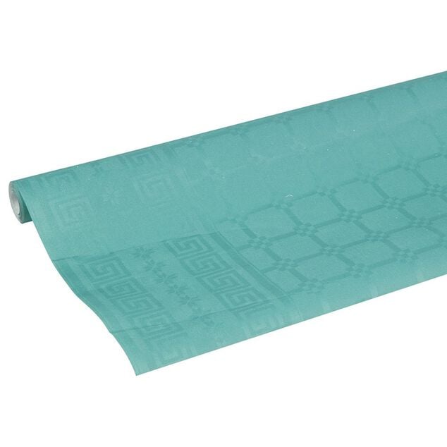 Nappe en papier damass&eacute; vert &eacute;meraude
