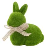Figurine mousse lapin en gazon vert H6,5cm (3 mod&egrave;les)
